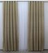 Щільні штори льон блекаут рогожка, колекція "Корона Марія" колір капучино з бежевим 640ш Фото 5