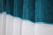 Кухонный комплект (280х170см) шторки с ламбрекеном и подхватами цвет бирюзовый с белым 084к 52-0759 Фото 4