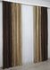 Комбинированные шторы лён-блэкаут рогожка цвет венге с бежевым 014дк (687-982ш) Фото 5