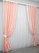 Атласні штори колір персиковий 742ш Фото 3