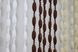 Штори-нитки "Шиніл" (1 шт 3х3 м) з люрексом колір білий з коричнево-карамельним 61-048