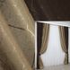 Комбинированные шторы лён-блэкаут рогожка цвет венге с бежевым 014дк (687-982ш) Фото 1