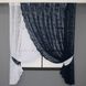 Кухонный комплект (320х170см) шторки с подвязками цвет белый с темно-синим 101к 52-0788 Фото 1