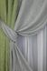 Комбіновані штори з тканини льон мармур, "Pavliani" колір оливковий з сірим 014дк (1175-1179ш) Фото 4