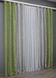 Комбіновані штори з тканини льон мармур, "Pavliani" колір оливковий з сірим 014дк (1175-1179ш) Фото 5