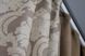 Комбинированные шторы из ткани лен-блэкаут цвет темно-бежевый с бежевым 014дк (825-1269ш)  Фото 5