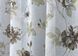 Тюль батист, коллекция "Flora" цвет белый с коричневым 1267т Фото 4