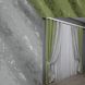 Комбіновані штори з тканини льон мармур, "Pavliani" колір оливковий з сірим 014дк (1175-1179ш) Фото 1