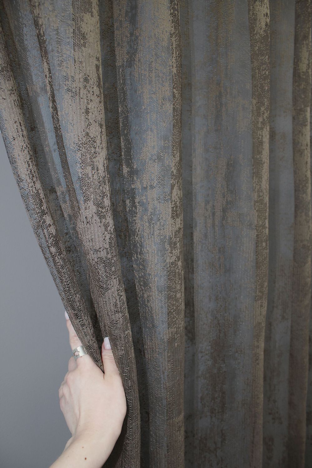 Тюль жаккард, коллекция "Мрамор" цвет коричневый 1403т, Тюль на метраж, Нужную Вам ширину указывайте при покупке. (Ширина набирается по длине рулона.), 2,8 м.