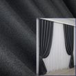 Комплект готових штор, льон-блекаут з фактурою "Льон мішковина" колір графітовий 1161ш