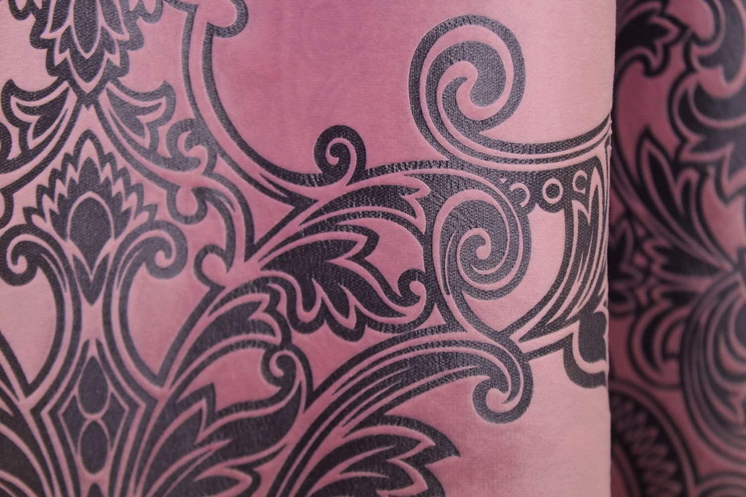 Комплект штор из ткани бархат, коллекция "Корона М" цвет розовый 896ш, Розовый, Комплект штор (2шт. 1,5х2,7м.), 1,5 м., 2,7 м., 150, 270, 2 - 3 м., Тесьма