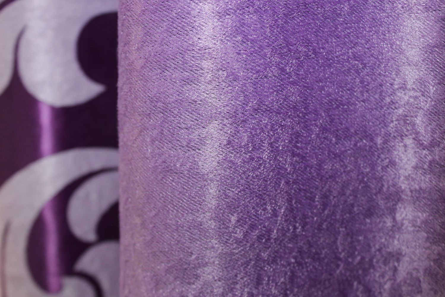 Комбинированные шторы из ткани блэкаут-софт цвет фиолетовый с сиреневым 016дк (1000-129-1000ш), Фиолетовый с сиреневым, Комплект штор (2шт. 1,8х2,7м.), Классические, Длинные, 1,8 м., 2,7 м., 180, 270, 2 - 3 м., В комплекте 2 шт., Тесьма