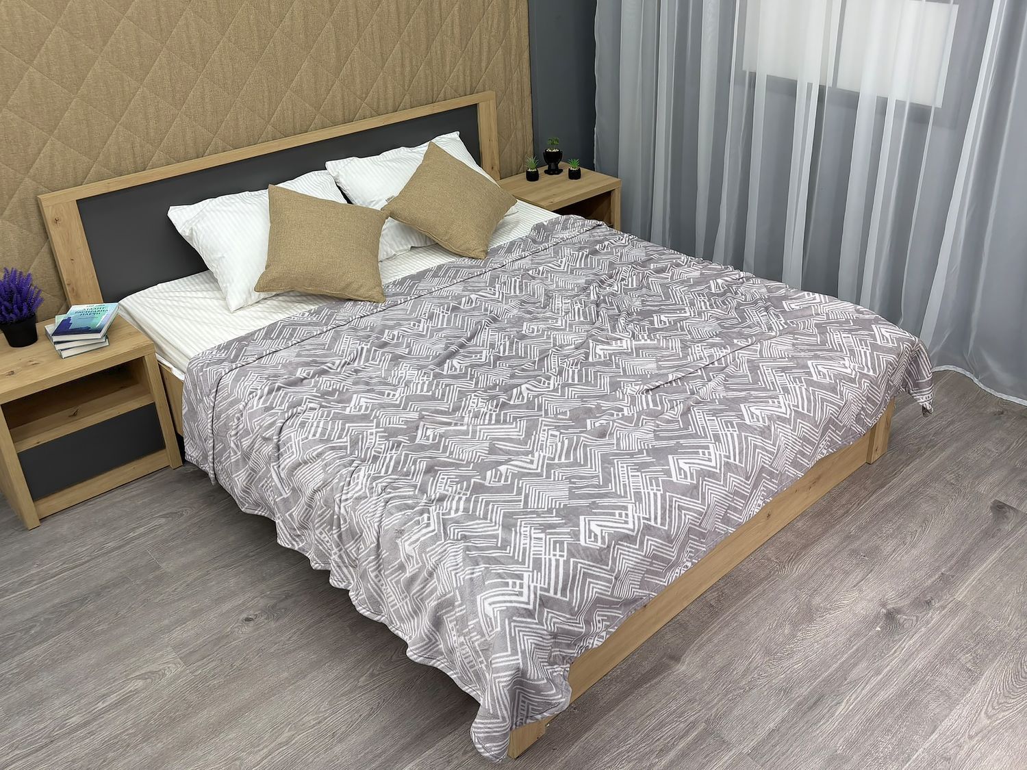 Плед-покривало Decorator WellSoft HUGGE 200х220 см Какао (87-346)