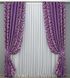 Комбинированные шторы из ткани блэкаут-софт цвет фиолетовый с сиреневым 016дк (1000-129-1000ш) Фото 2