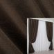 Комплект готових штор, льон-блекаут колір венге 1180ш Фото 1