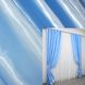 Комплект штор з тканини атлас колір темно-блакитний 1155ш Фото 1