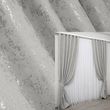 Комплект готовых штор, лен мрамор, коллекция "Pavliani" цвет серый 1179ш