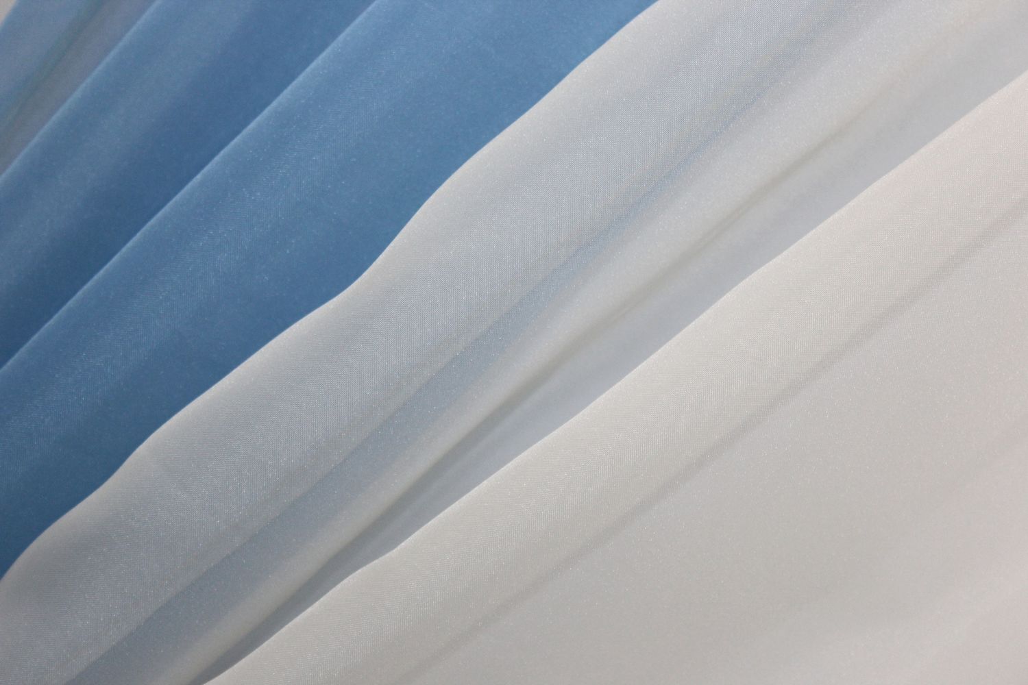 Кухонні штори (265х170см) на карниз 1-1,5м колір блакитний з молочним 017к 50-665