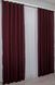 Комплект готових штор колекція "Льон Мішковина" колір бордовий 112ш Фото 5