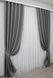 Комплект штор, льон-блекаут "Льон Мішковина" колір сірий 288ш Фото 3