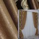 Комбіновані штори з тканини блекаут колір коричневий з бежевим 014дк (095-101шА) Фото 1