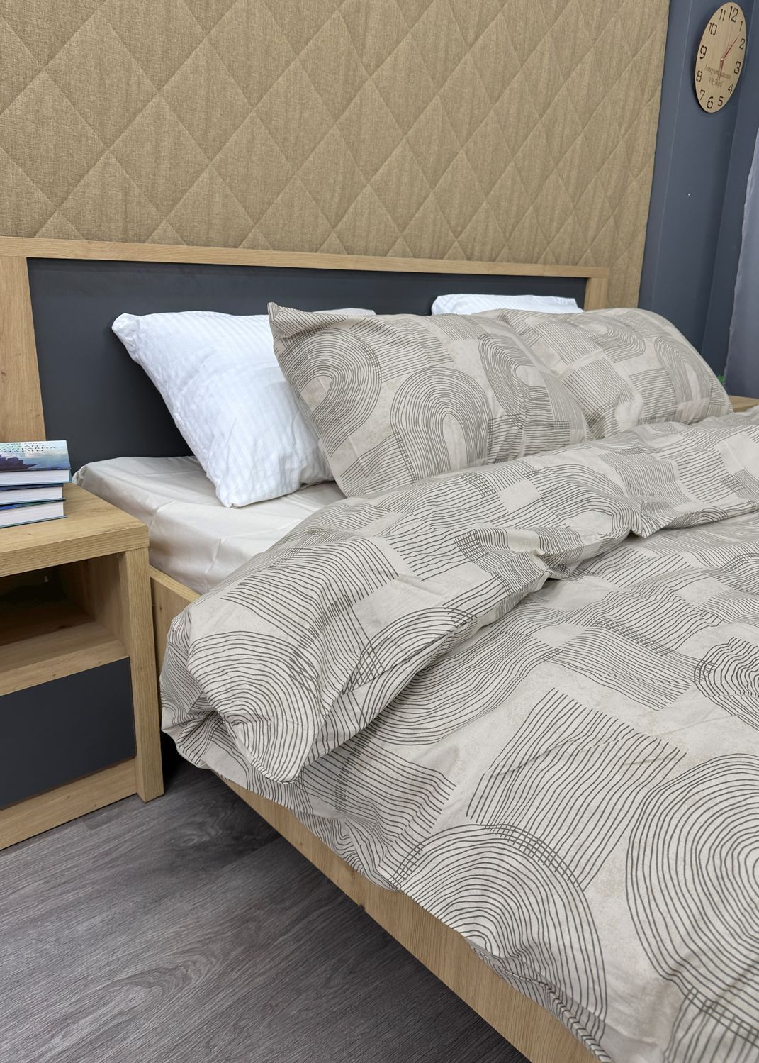 Комплект постельного белья Поплин, Decorator Cotton Lux Collection Branch Евро 220х200 Бежевый (88-132)