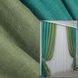 Комбіновані (2шт 1,6х2,7м) штори з тканини льон колір бірюзовий з оливковим 014дк (111-106ш) 10-580 Фото 1