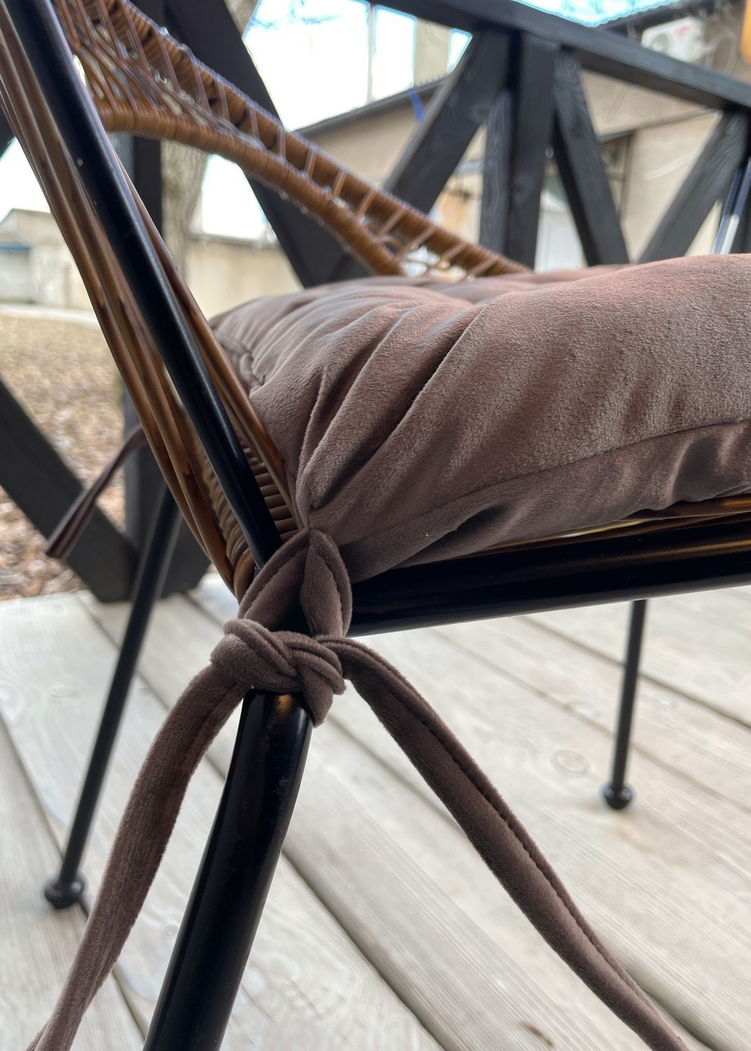 Подушка для стульев (40x40х5 см) Decorator Velour цвет бурый 84-121