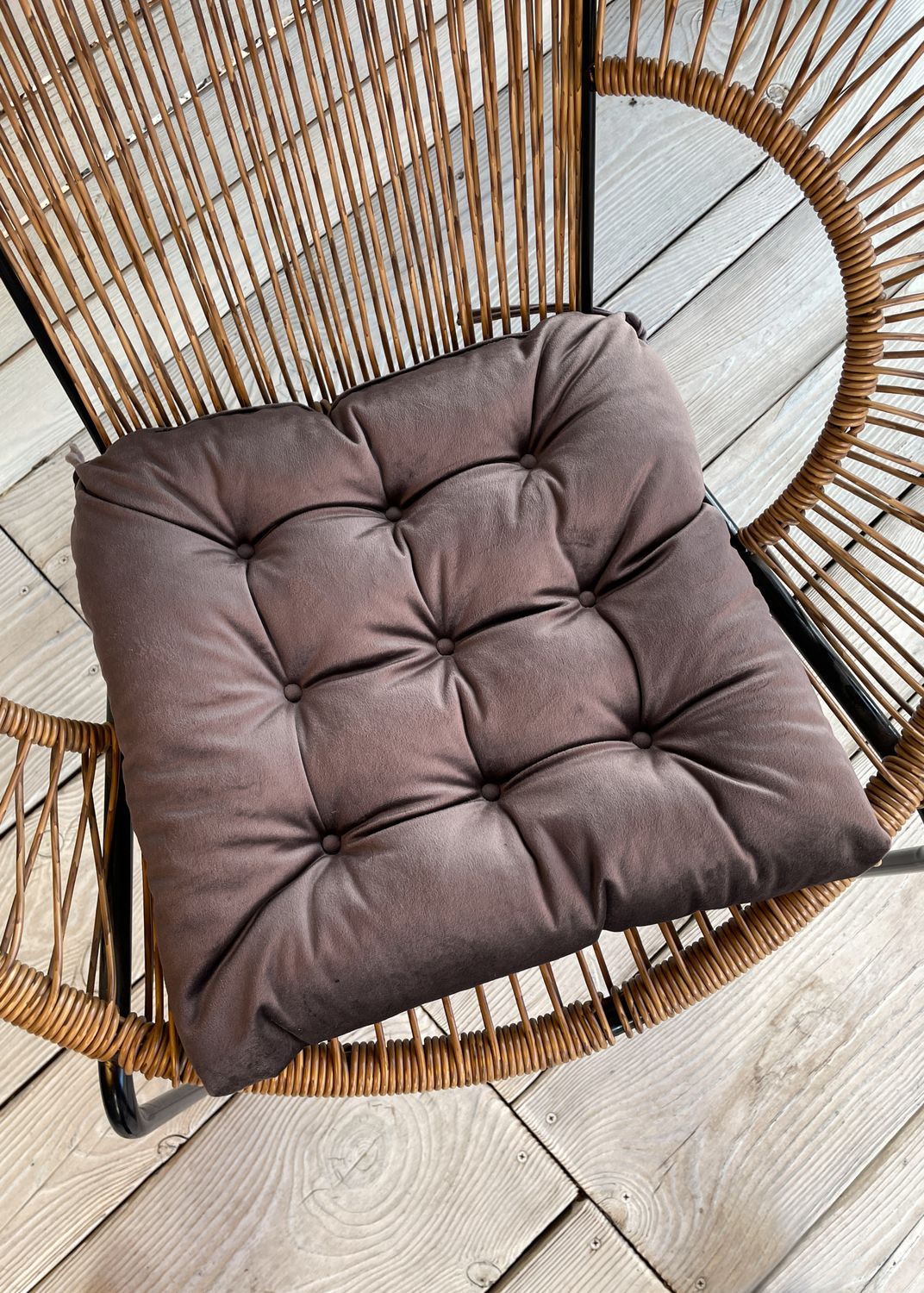 Подушка для стульев (40x40х5 см) Decorator Velour цвет бурый 84-121