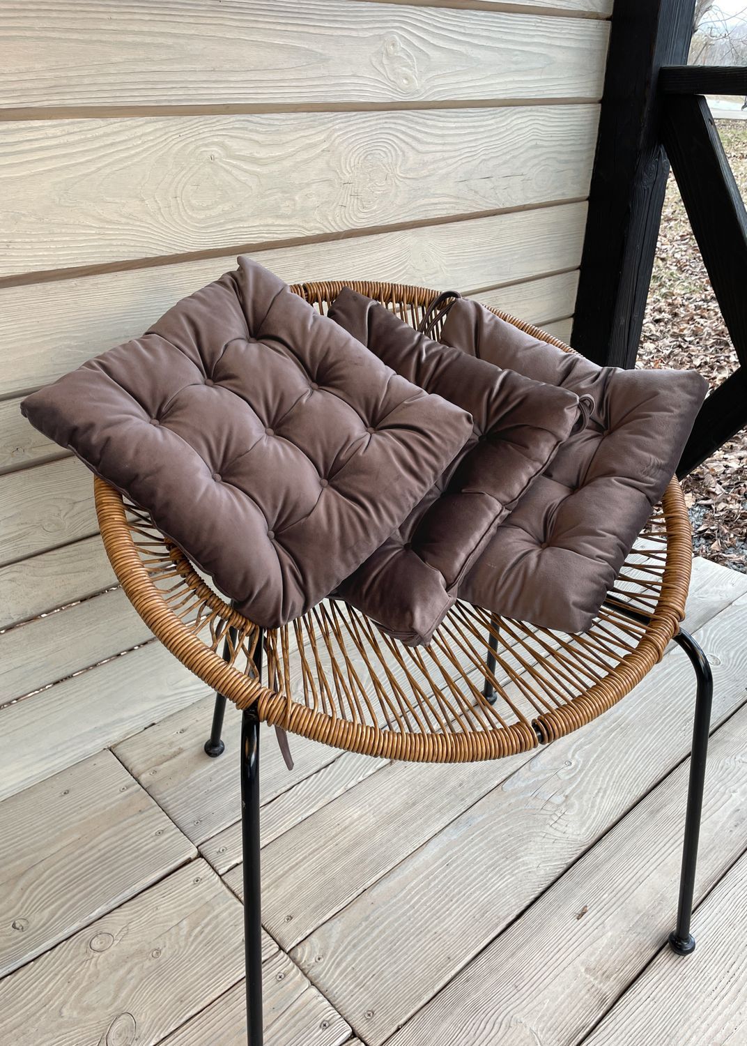 Подушка для стульев (40x40х5 см) Decorator Velour цвет бурый 84-121