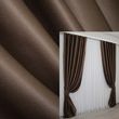 Комплект штор из ткани блэкаут "Fusion Dimout" цвет коричневый 834ш