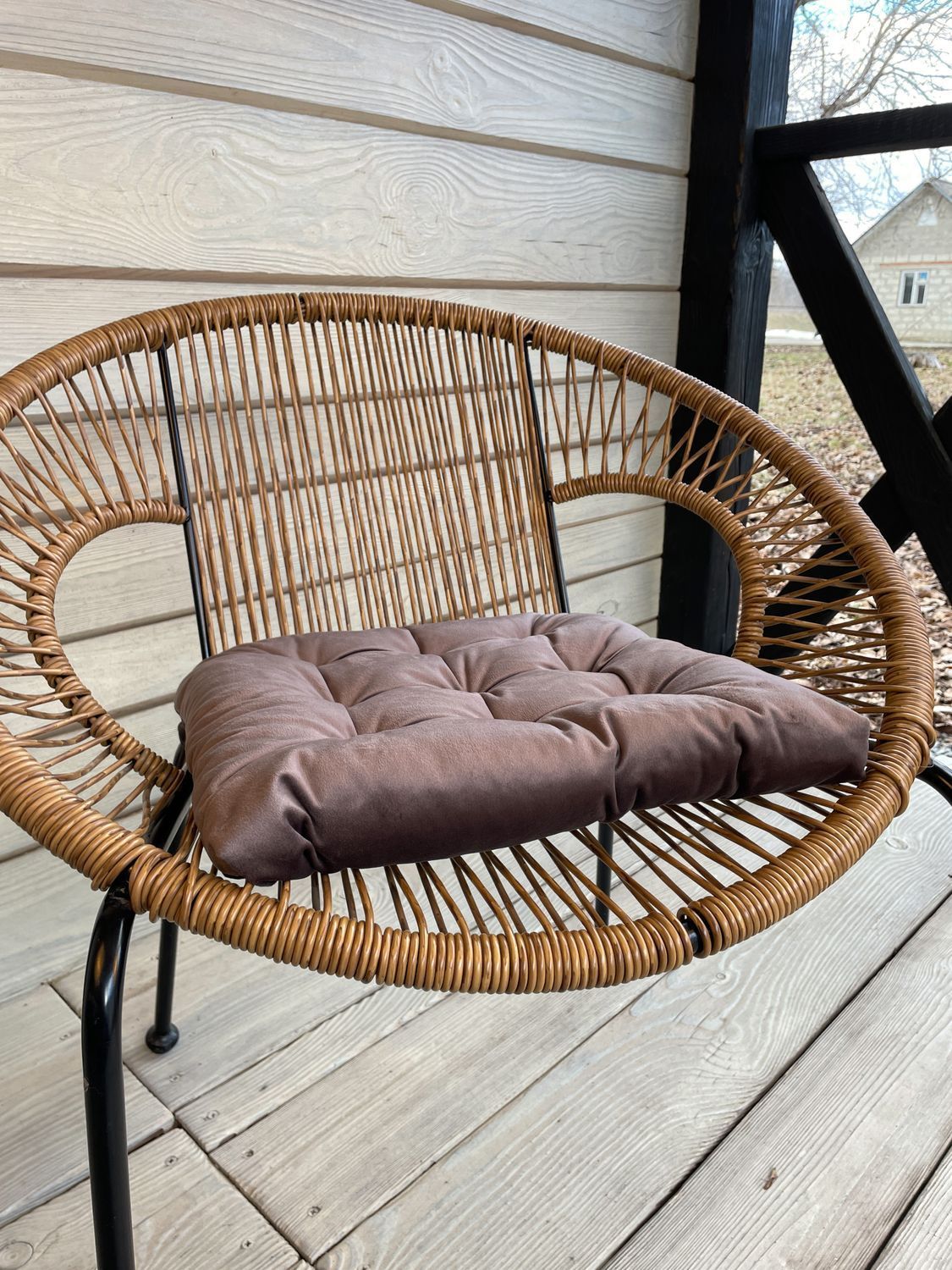 Подушка для стульев (40x40х5 см) Decorator Velour цвет бурый 84-121