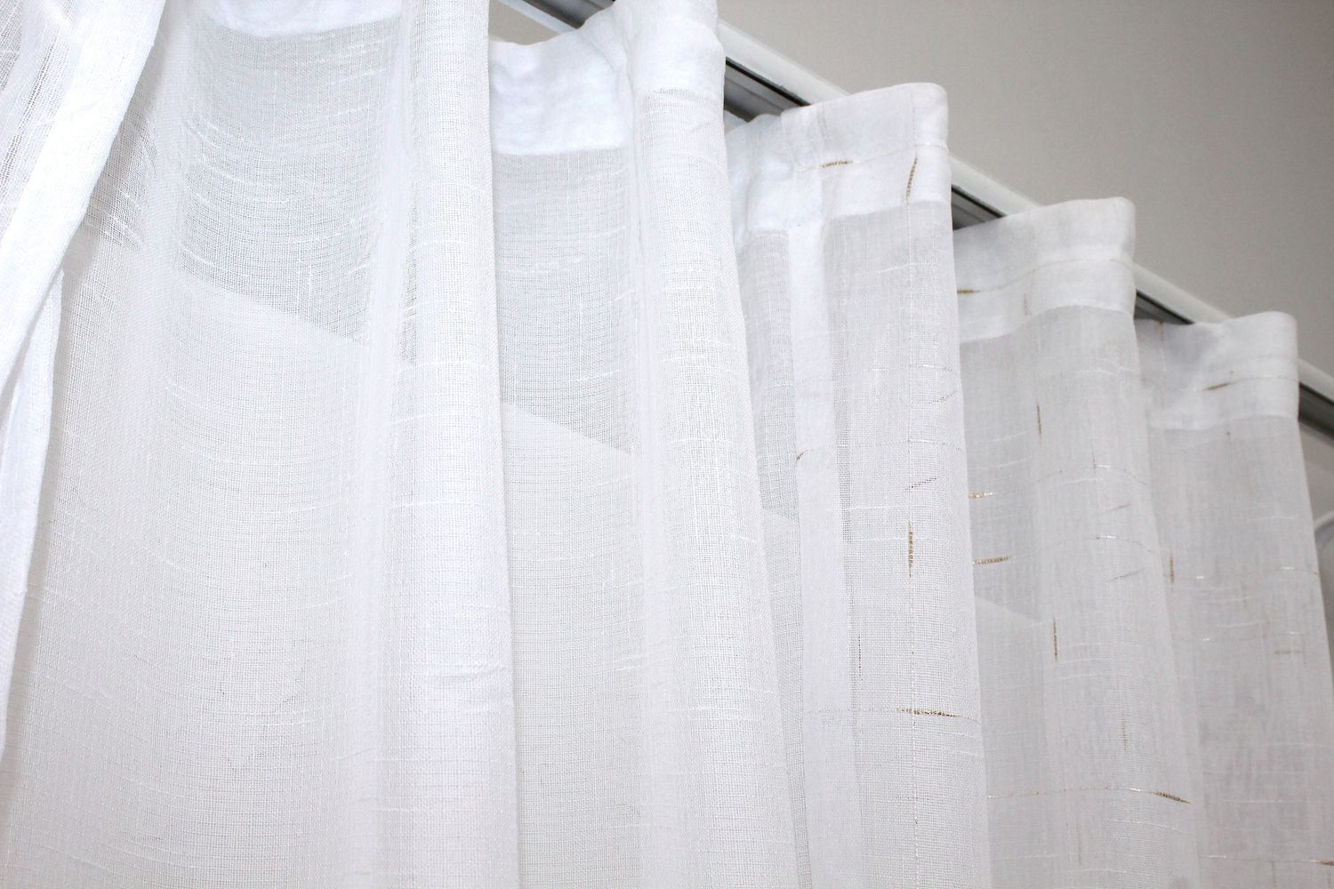 Кухонный комплект (400х170см) шторки с подвязками цвет белый 111к 52-0445