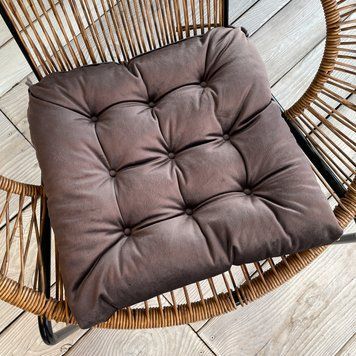 Подушка для стульев (40x40х5 см) Decorator Velour цвет бурый 84-121