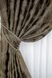 Комплект готовых штор из ткани блэкаут "Дамаск" цвет коричневый 1110ш(А) Фото 5