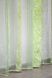 Тюль напівпрозора органза з нейлоновою вишивкою колір салатовий 1346т Фото 9