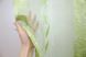 Тюль напівпрозора органза з нейлоновою вишивкою колір салатовий 1346т Фото 5