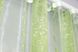 Тюль напівпрозора органза з нейлоновою вишивкою колір салатовий 1346т Фото 8