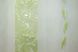 Тюль напівпрозора органза з нейлоновою вишивкою колір салатовий 1346т Фото 6