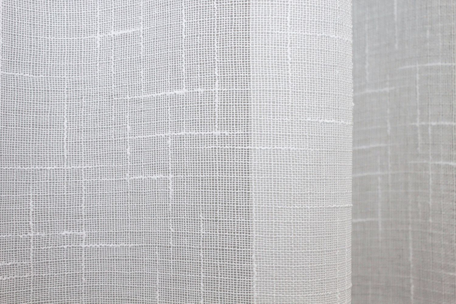 Тюль з тканини льон колір білий 115т, Тюль на метраж, Потрібну Вам ширину вказуйте при покупці. (Ширина набирається по довжині рулона.), 2,7 м.