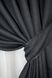 Комплект готовых штор, лен-блэкаут с фактурой "Лен мешковина" цвет графитовый 1161ш Фото 4