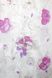 Тюль органза з великим квітковим принтом колір напівпрозорий білий з різнокольоровим принтом 1044т Фото 7