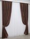 Комплект жаккардовых штор коллекция "Савана" цвет светло-коричневый 525ш Фото 3