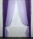 Комбіновані штори із шифону колір фіолетовий з бузковим 023дк 10-229 Фото 1