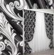 Комплект штор, из ткани блэкаут-софт коллекция "Лилия" цвет черный 140ш(А) Фото 1