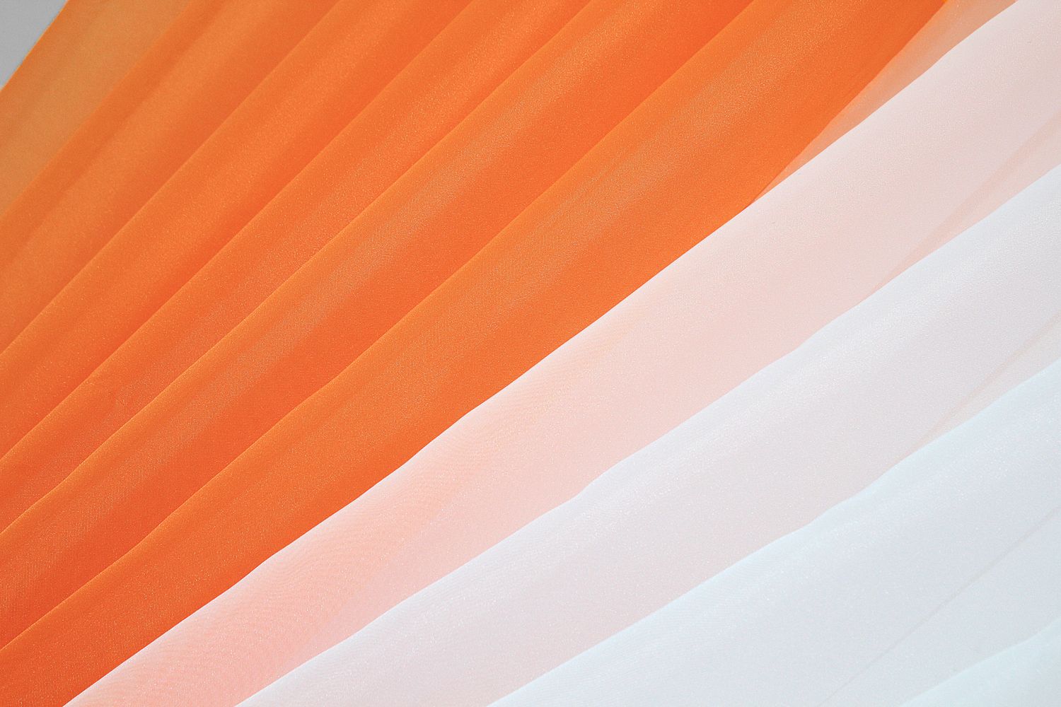 Кухонные шторки (400х170см) с подвязками цвет оранжевый с белым 096к 50-671