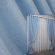 Комплект штор с ткани лен, коллекция "Лён Мешковина" цвет голубой 1055ш