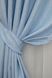 Комплект штор з тканини льон, колекція "Льон Мішковина" колір блакитний 1055ш Фото 4