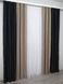 Комбинированные шторы из ткани блэкаут цвет черный с какао 014дк (908-792ш)  Фото 5