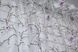 Тюль органза з великим квітковим принтом колір білий з бузковим і чорним 936т Фото 4